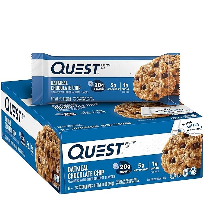 Quest Oatmeal Chocolate Chip Protein Bars (36 Bars) - with Free Shipping