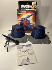 GI JOE 1985 COBRA BATTLE BUNKER With Box 100  Complete   Extra Bunker  Read