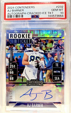 🟦🟩 2024 Contenders AJ BARNER RC Cracked Ice Auto #08/25! PSA 10 Gem HAWKS 🟩🟦