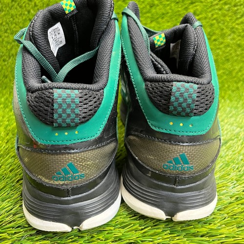 Adidas Adizero Mens Size 13 Green Black White Athletic Basketball Shoes Sneakers - Picture 6 of 10