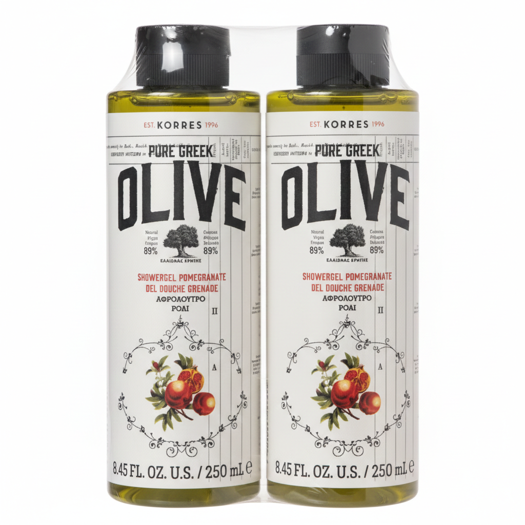 KORRES Olive Pomegranate Moisturising Shower Gel for Smooth Skin with Extra Virgin Olive Oil Vegan 250ml - Image 3