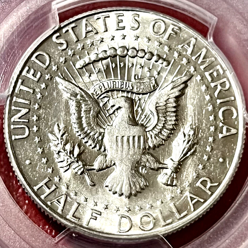 MISSING SILVER/CLAD LAYER ERROR! PCGS MS-62 1968-D KENNEDY HALF DOLLAR - Image 3 of 3