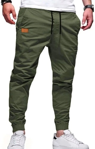 JMIERR Mens Casual Joggers Pants Cotton Drawstring Chino Cargo Pants Hiking 4XL - Picture 4 of 8
