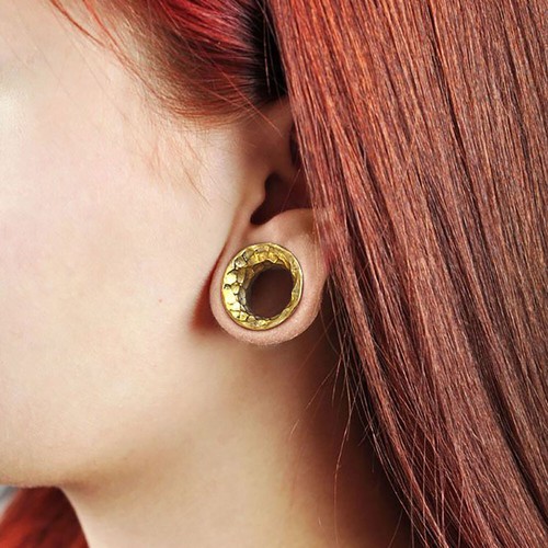 2PCS 316L Stainless Steel Hammer Ear Tunnels Plugs Stretcher Studs Body Jewelry - Picture 5 of 15