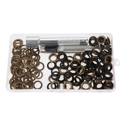 100 Sets Grommets Eyelets 10mm Punch Die Tool 4 Colour for Leather,Tents Awnings - Picture 20 of 25