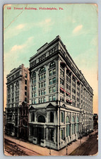 1913 Drexel Building Street View Philadelphia Pennsylvania PA Vintage Postcard