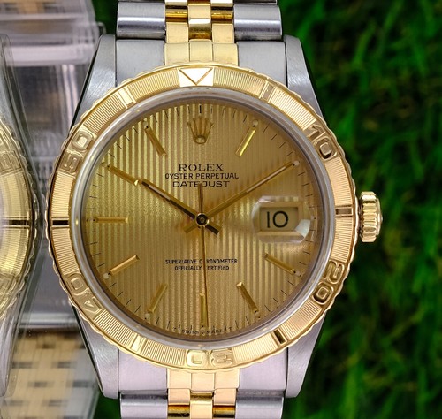 MEN'S ROLEX DATEJUST CHAMPAGNE TAPESTRY 