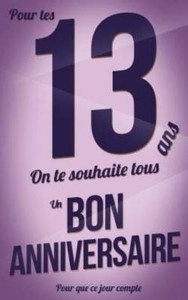 Bon Anniversaire 13 Ans Carte Livre D Or Taille M 12 7xcm Ebay