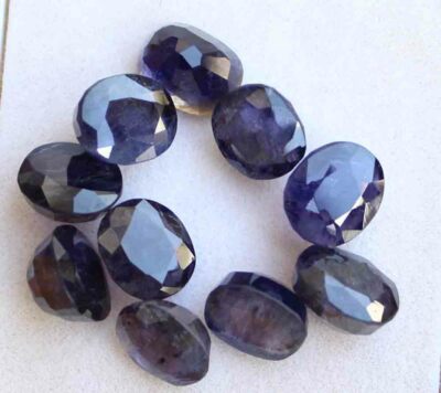 38.00 CT 9*10.5 Mm Natural Blue Iolite Gemstone Oval Faceted Cut Wholesale Lot