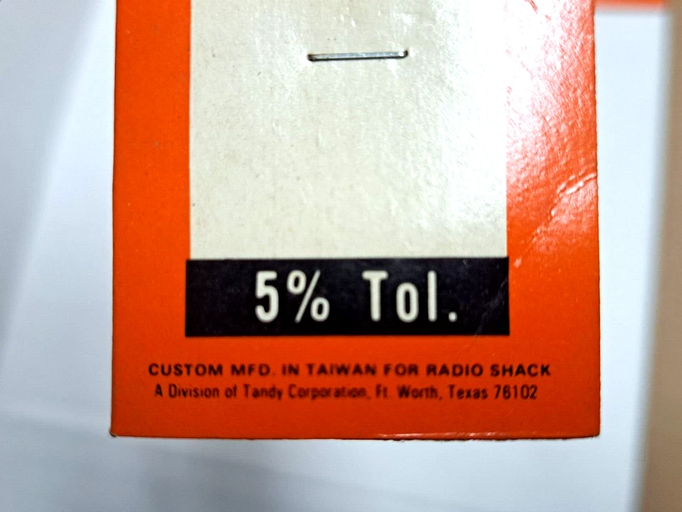 Archer Radio Shack resistor1/4 watt, 5% Tol., 4.7K OHM, Cat. No. 271-1330, NOS - Image 3 of 4
