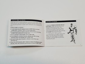 Street Fighter 2010 Authentic Original NES Nintendo Manual Only **