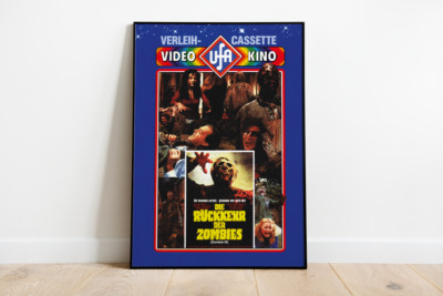 Poster DIE RÜCKKEHR DER ZOMBIES | Retro Ufa Sterne Video VHS Motiv | DinA1