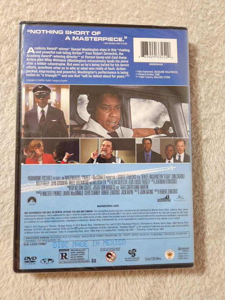 Flight (DVD, 2012, Widescreen) Brand new, SEALED 883929334520| eBay