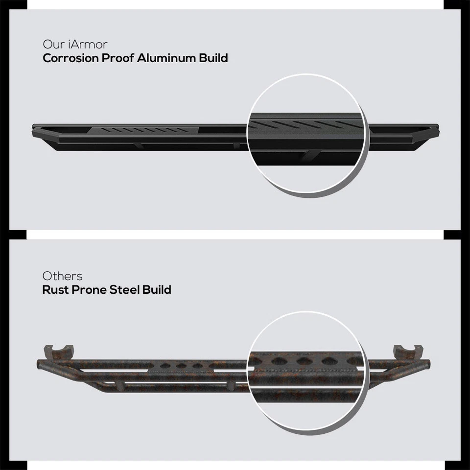 高清 Ridez 侧踏板 铝制盔甲 适合 07-17 雪佛兰 Traverse 别克飞地 — 第 3/4 张图片