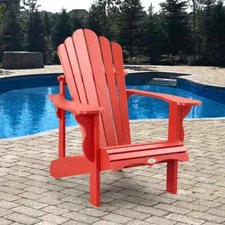 Leisure Line Classic Adirondack Chair by Tangent - Red - New - Free shipping