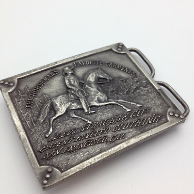 Vintage 1976 Levi Strauss Jeans Company SF Cal Belt Buckle - Bergamot Brass Work Land of the Lost tv show buckles main image 4