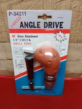90 Degree Angle Drive Drill Attachment w/ Handle 3/8" Chuck