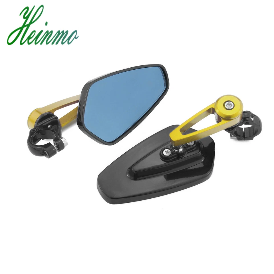Universal Motorcycle 7/8'' 22mm Aluminum Rear View Side Mirror Handle Bar End - Imagem 2 de 4