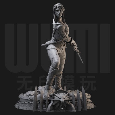 Unpainted 1/24 1/18 Resin mould 3D printing The Witcher 3 Ciri  3780#