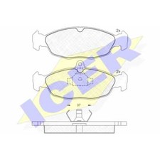 ICER Bremsbeläge Bremsbelegsatz vorne für Opel Corsa B Astra F CC Daewoo Lanos