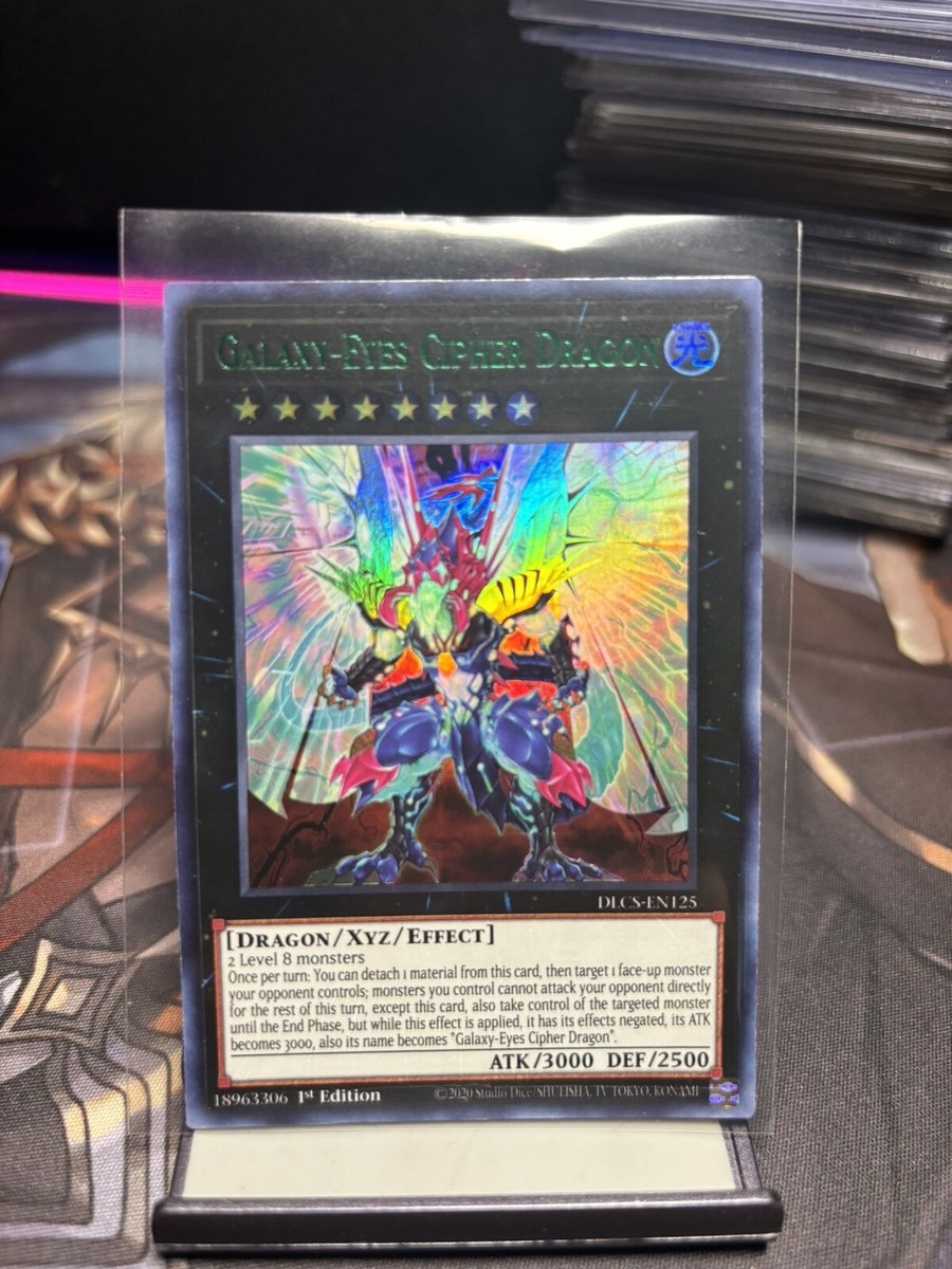 Yu-Gi-Oh! Galaxy-Eyes Cipher Dragon 1st Ed. DLCS-EN125 Ultra Rare Green  NM/LP x1