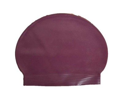 New Without Packet One Size Buffalo Sports Brand Latex Swim Cap Eggplant