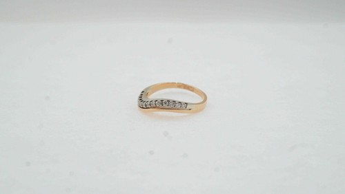 Stunning Estate Vintage Diamond Ring 14k Multi-Tone Gold 0.20 TCW Size 7.25 - Picture 2 of 8