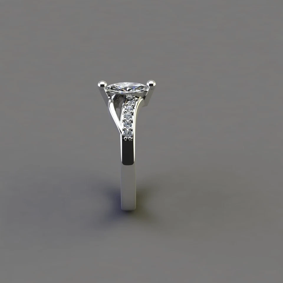 0.30ct Marquise Cut Lab created Diamond Ring - Image 2 of 4