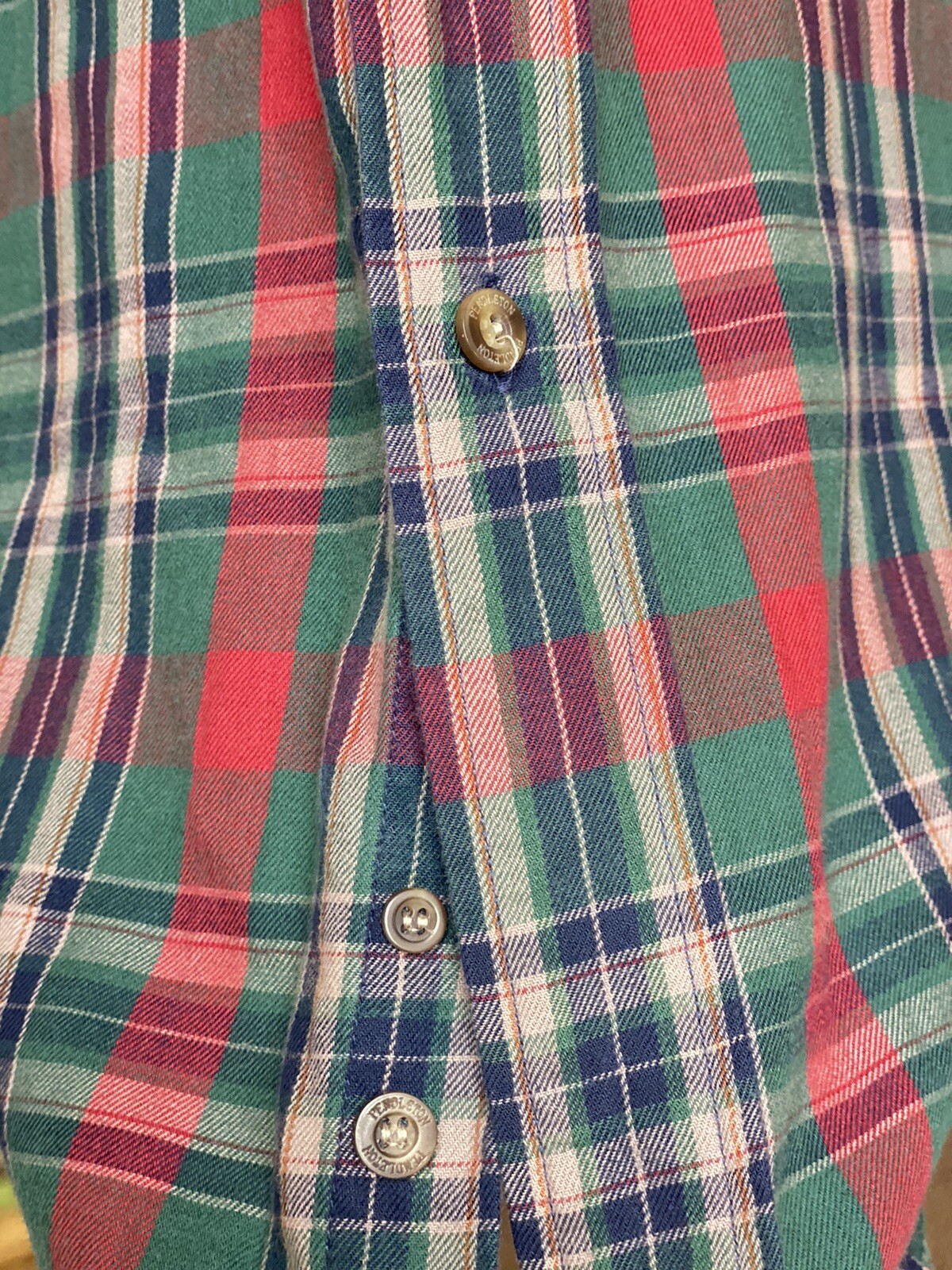 Pendleton Mens Medium Cotton Wool LS Button Shirt… - image 5