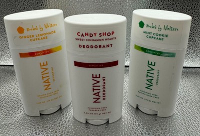 3-PK Native Deodorant Aluminum & Paraben Free (Your choice) Full Size 2.65oz ea.