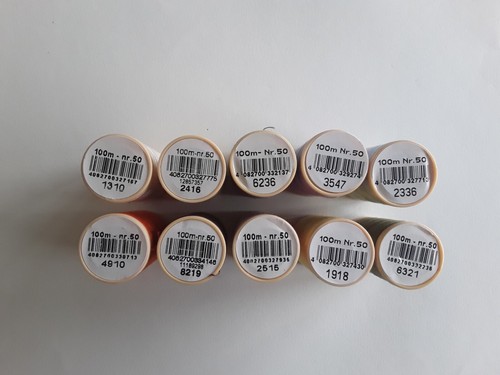 COATS 100% COTTON SEWING THREAD 10 ASSORTED COLOURS FOR HAND/MACHINE SEWING.NEW. - Picture 2 of 3