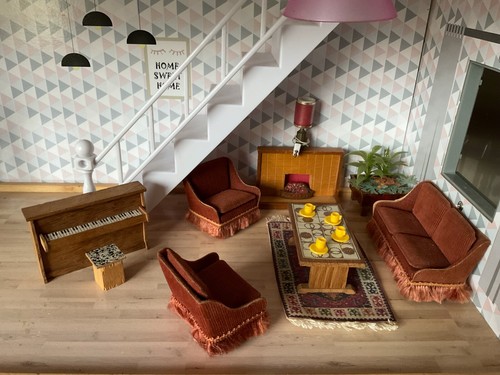 MEUBLES DE MAISON DE POUPÉE - SALON - LUNDBY OF SWEDEN Vintage Années 1970-1980 - Photo 24/24