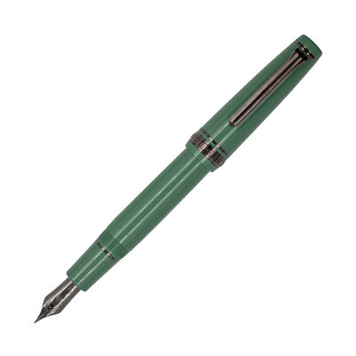 #ad Sailor Pro Gear #x27;Area 51#x27; Regular Fountain Pen in Alien Green 21kt Gold Broad $680.00