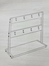 IBUYKE Rustic Coffee Mug Holder Stand Rack 2 Tier Countertop Tree TBJ001Y