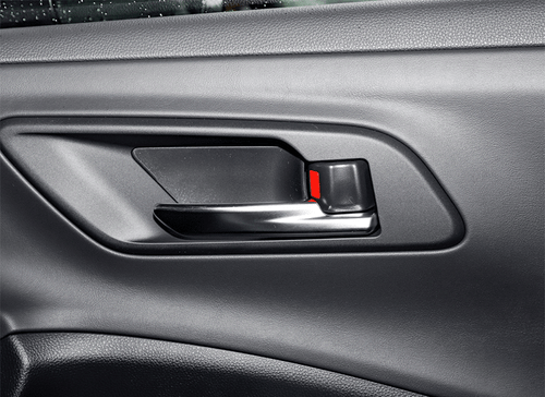 Para Toyota Crown 2023-2024 Negro Acero Puerta Interior Tazón Cuerno Cubierta Altavoz Borde - Imagen 4 de 6
