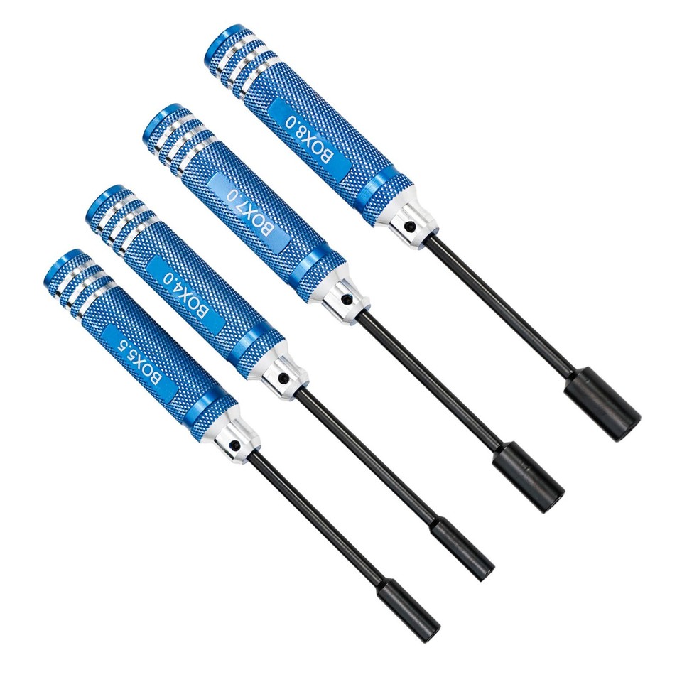 Sechskant Steckschlüssel Set 4-tlg. - 4,0MM 5,5MM 7,0MM 8,0MM Für RC Modellbau & Reparaturen