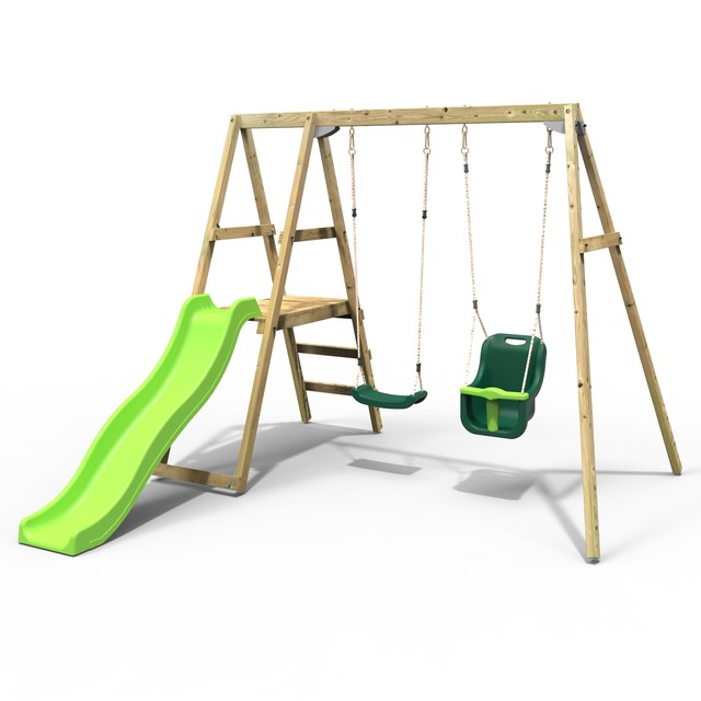 big wooden swing