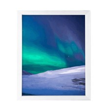 Designs ByLITA Glowing Northern Lights, Wall Print Art Beautiful Flowers