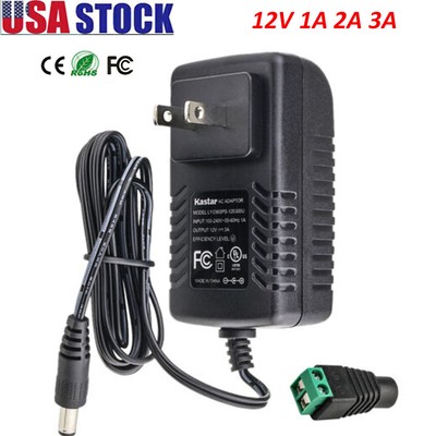 DC 12V 1A 2A 3A Power Supply Adapter Transformer Converter For LED Strip Lights