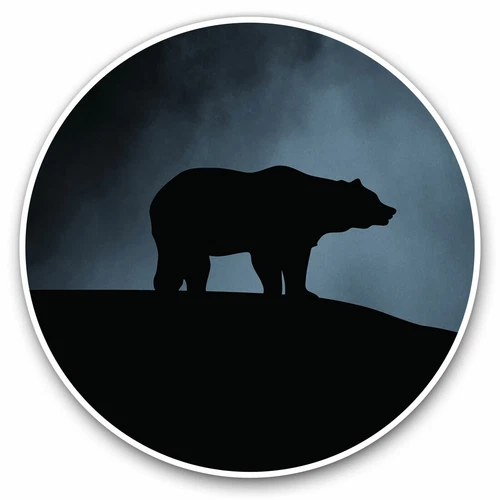 2 x Vinyl Stickers 20cm - Misty Mountain Bear Wild Forest Cool Gift #14890