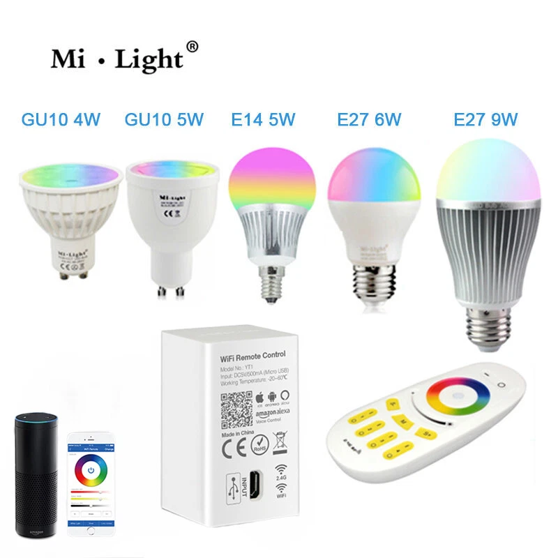 RGBCCT W/WW E27 E14 GU10 MR16 LED Bulb Light Dimmable RGB CCT Alexa 2.4G Milight - Image 2 of 4