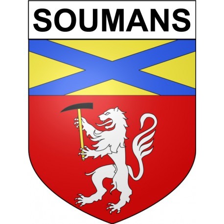 Soumans 23 ville Stickers écusson blason autocollant adhésif Taille:4 cm - Picture 1 of 1
