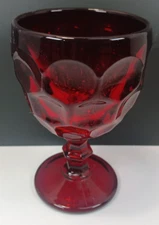 Vintage Imperial Glass Provincial Dark Ruby Stem 1506 Water Goblet