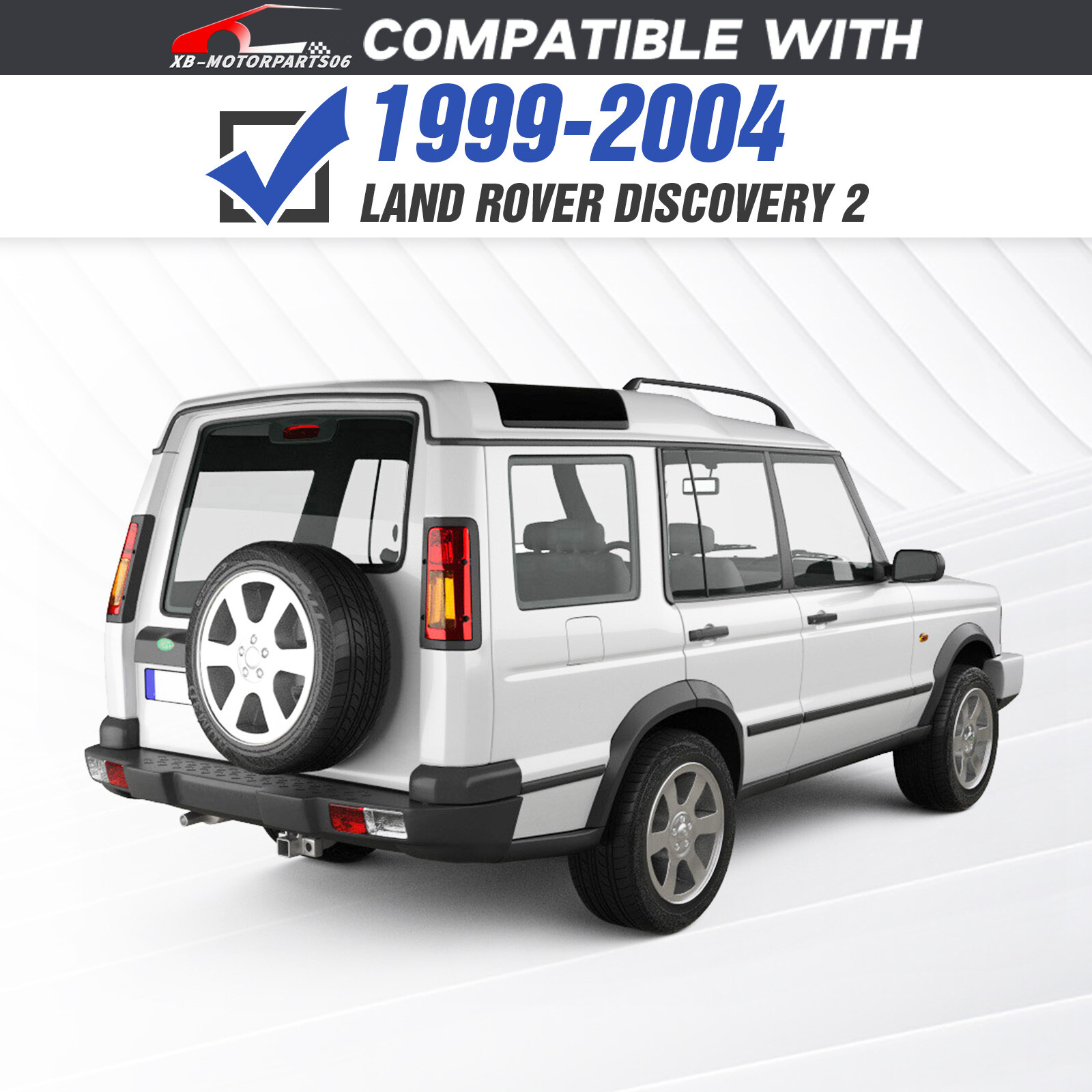 With 2" Standard Hitch Receiver Rear Bumper For 1999-2004 Land Rover Discovery 2