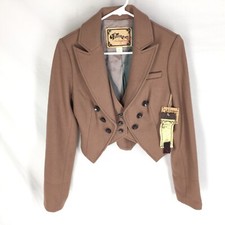 Fillmore Studio California Women’s Brown Wool Blend Blazer Coat Jacket Sz S New
