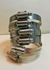 (10 Pcs) IDEAL TRIDON SAE Size 362, 2-3/4 to 3-5/8" Diam,5/8 Wide,SS 304