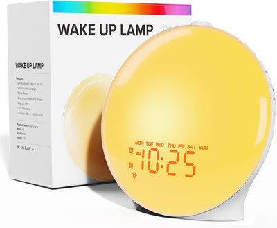 Wake up Light Sunrise Alarm Clock for Kids, Heavy Sleepers, Bedroom, Full Screen
