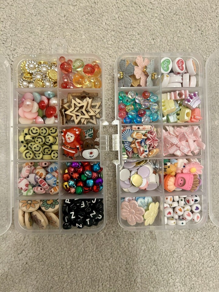 6 Packs Mixed Embellishments For Craft, Card Making, Beads, Gems