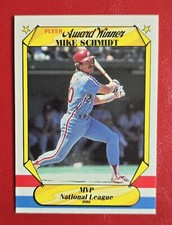1987 ⚾ Mike Schmidt Fleer Award Winners #36 Philadelphia Phillies 3rd Base