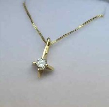 1.00Ct Simulated Diamond 14K Yellow Gold Plated Round Cut Beauty Fancy Pendant